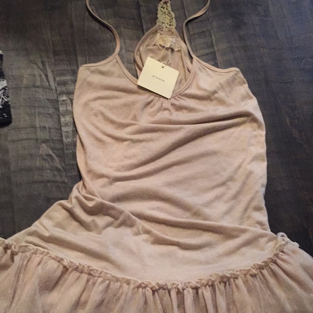 NWT a’reve Beige Slip/Slip Dress- Size M